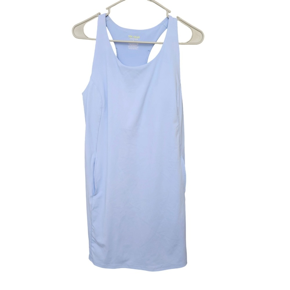 Tek Gear Ultrasstretch Sporty Active Dress Peri Phlox Blue Racerback Pockets L